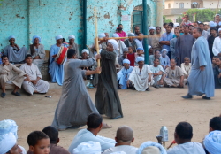 Séance de taḥṭīb (jeu du bâton)