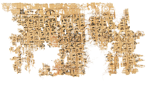 Fragments du papyrus A (A2-A5).