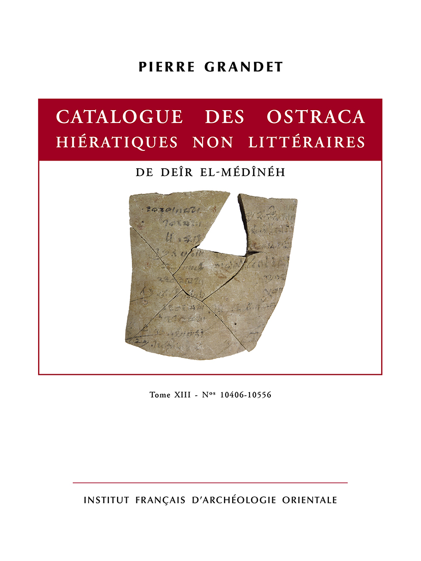 Catalogue des ostraca hiératiques non littéraires de Deîr el-Médînéh